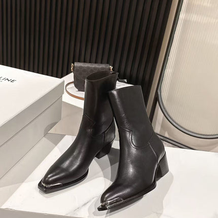 CELINE 25S CHELSEA BOOTS CLASSIC 45MM IN BLACK CALFSKIN