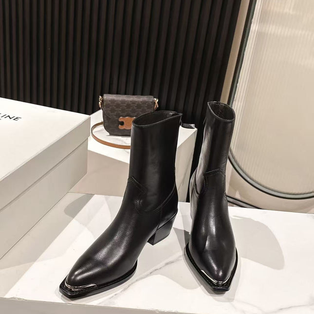 CELINE 25S CHELSEA BOOTS CLASSIC 45MM IN BLACK CALFSKIN