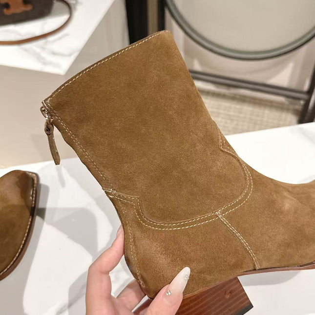 CELINE 25S CHELSEA BOOTS CLASSIC 45MM IN BROWN SUEDE