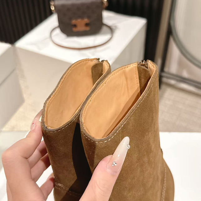 CELINE 25S CHELSEA BOOTS CLASSIC 45MM IN BROWN SUEDE