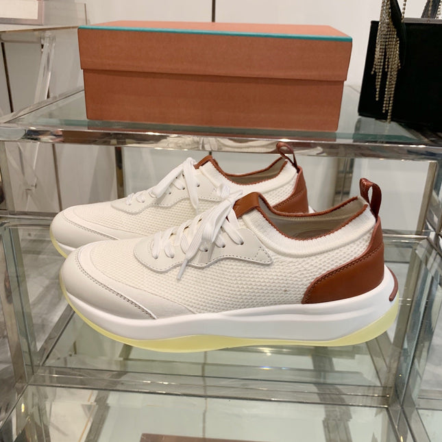 SNEAKER IN WHITE CANVAS MIX SUEDUE WITH LAMBSKIN