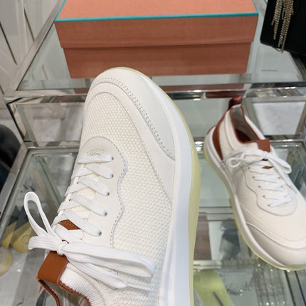SNEAKER IN WHITE CANVAS MIX SUEDUE WITH LAMBSKIN