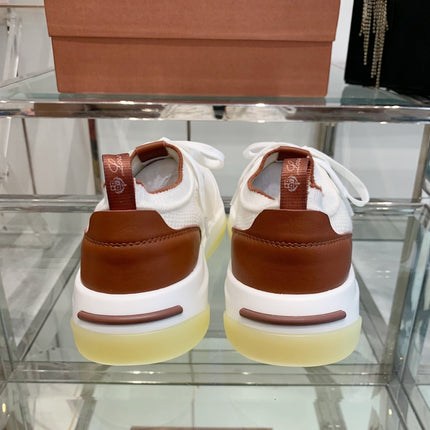 SNEAKER IN WHITE CANVAS MIX SUEDUE WITH LAMBSKIN