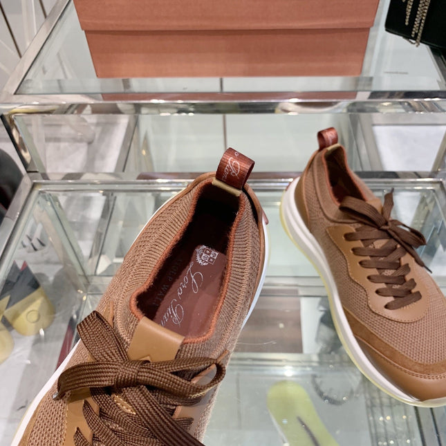 SNEAKER IN BURNT ORANGE CANVAS MIX SUEDUE WITH LAMBSKIN