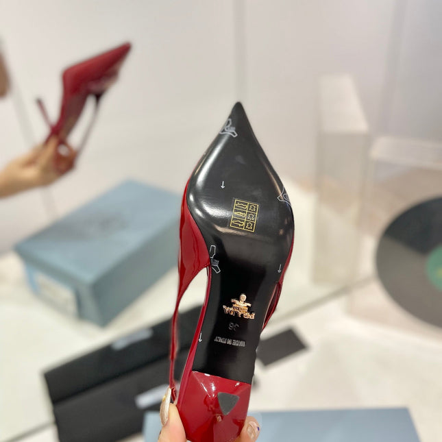 Pra Slingback Pumps 75 Red Patent Leather