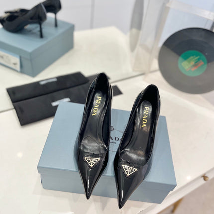 Pra Pumps 75 Black Patent Leather