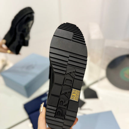 PRA BRUSHED LOAFERS GLOSSY BLACK LAMBSKIN