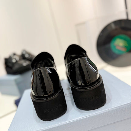 PRA BRUSHED LOAFERS GLOSSY BLACK LAMBSKIN