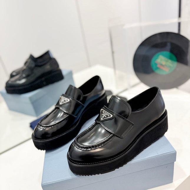 PRA BRUSHED LOAFERS BLACK LAMBSKIN