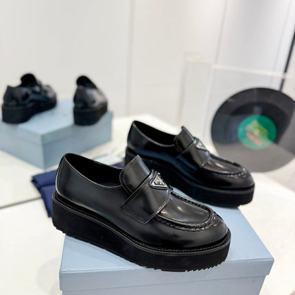 PRA BRUSHED LOAFERS BLACK LAMBSKIN