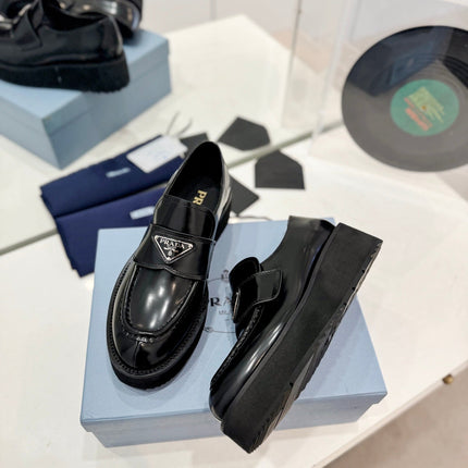 PRA BRUSHED LOAFERS BLACK LAMBSKIN