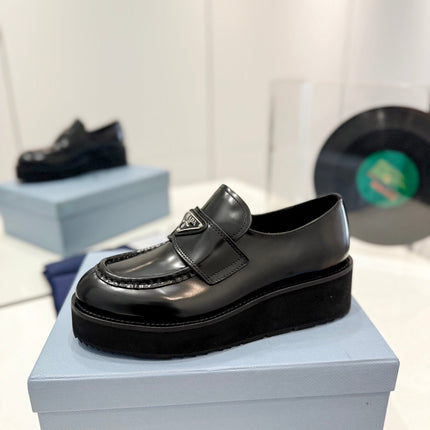 PRA BRUSHED LOAFERS BLACK LAMBSKIN