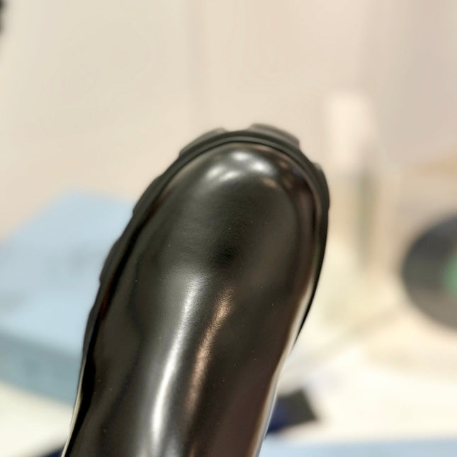 PRA MONOLITH BRUSHED LEATHER BOOTIES BLACK