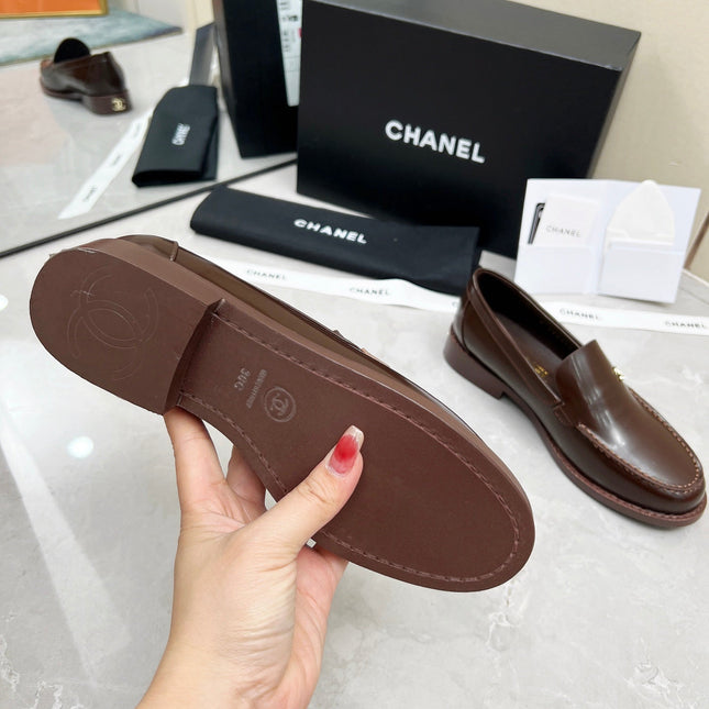 CC MOCCASINS IN BROWN CALFSKIN