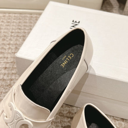 TRIOMPHE LOAFER IN WHITE PATENT CALFSKIN