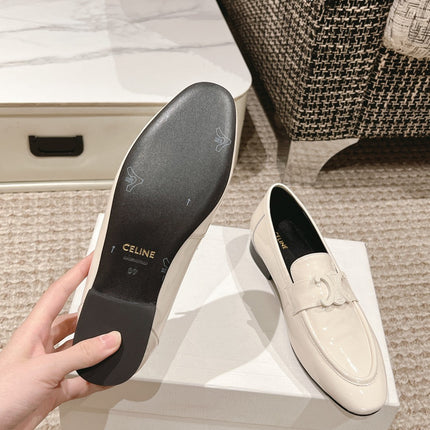 TRIOMPHE LOAFER IN WHITE PATENT CALFSKIN