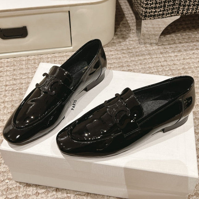 TRIOMPHE LOAFER IN BLACK PATENT CALFSKIN