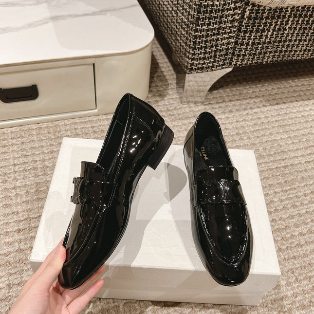 TRIOMPHE LOAFER IN BLACK PATENT CALFSKIN