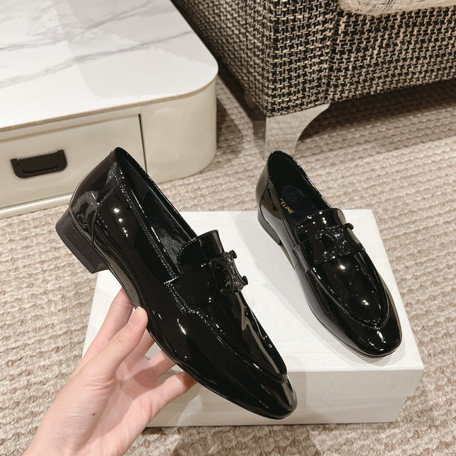 TRIOMPHE LOAFER IN BLACK PATENT CALFSKIN