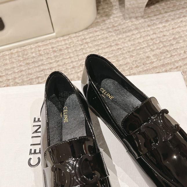 TRIOMPHE LOAFER IN BLACK PATENT CALFSKIN