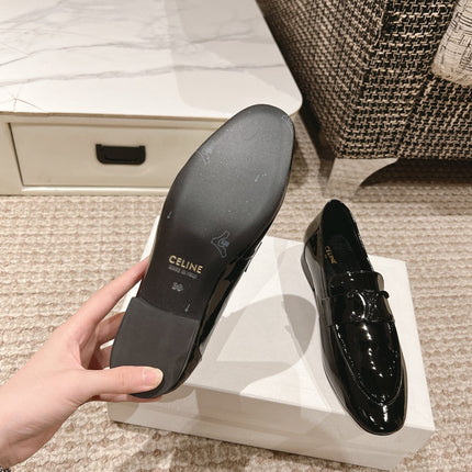 TRIOMPHE LOAFER IN BLACK PATENT CALFSKIN