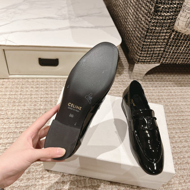 TRIOMPHE LOAFER IN BLACK PATENT CALFSKIN