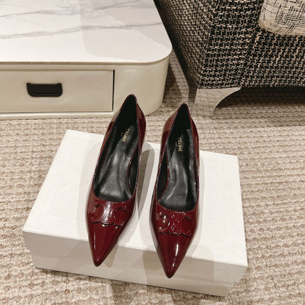 HIGH PUMP 5 CM IN RUBY RED PATENT CALFSKIN