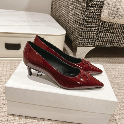 HIGH PUMP 5 CM IN RUBY RED PATENT CALFSKIN