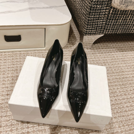 HIGH PUMP 5 CM IN BLACK PATENT CALFSKIN