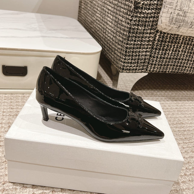 HIGH PUMP 5 CM IN BLACK PATENT CALFSKIN