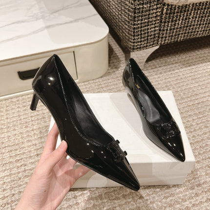 HIGH PUMP 5 CM IN BLACK PATENT CALFSKIN
