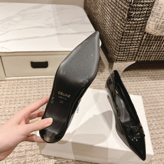 HIGH PUMP 5 CM IN BLACK PATENT CALFSKIN