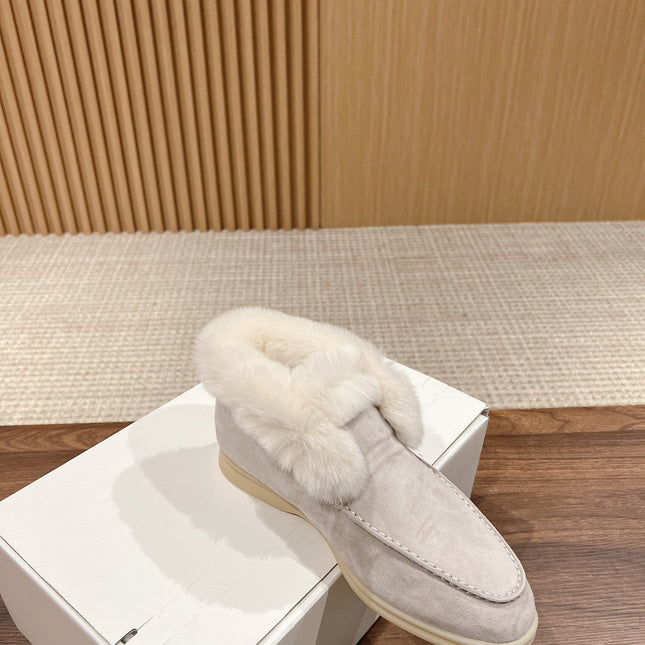 LP CLASSIC SUMMER CHARMS WALK LOAFERS LIGHT GRAY CALFSKIN