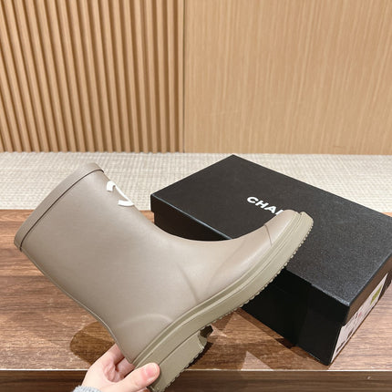 CC RAIN BOOTS GREY TPU WITH WHITE LOGO