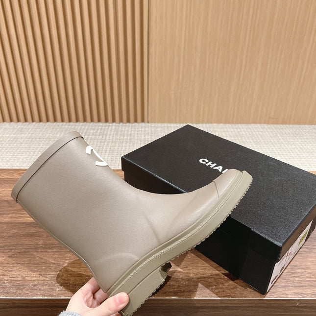 CC RAIN BOOTS GREY TPU WITH WHITE LOGO