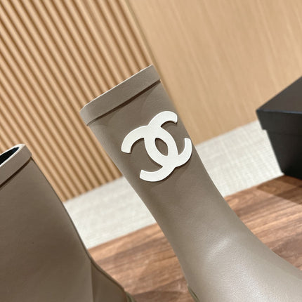 CC RAIN BOOTS GREY TPU WITH WHITE LOGO