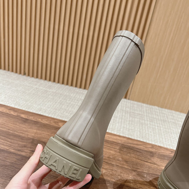 CC RAIN BOOTS GREY TPU WITH WHITE LOGO