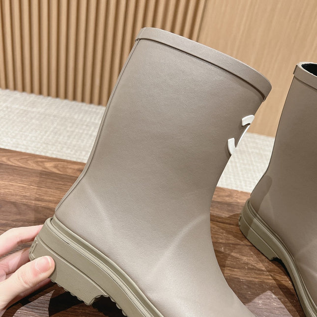 CC RAIN BOOTS GREY TPU WITH WHITE LOGO