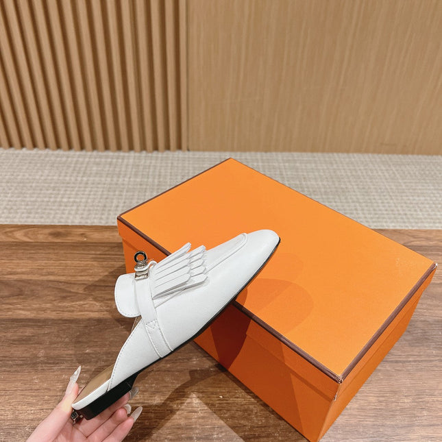 0Z Mule Fringed White