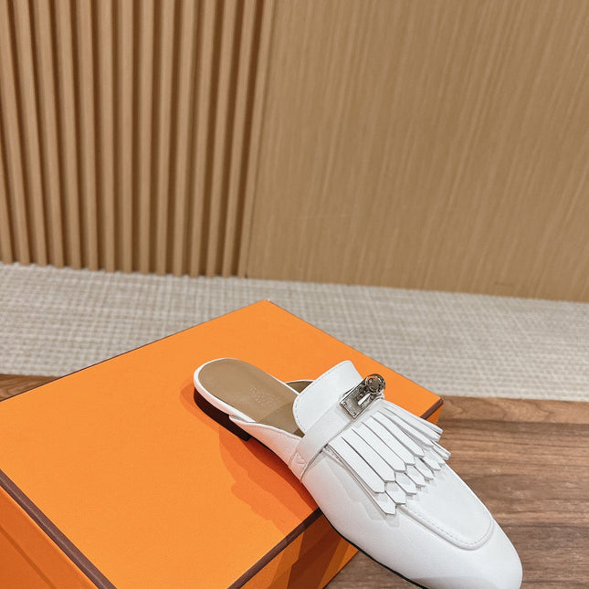 0Z Mule Fringed White