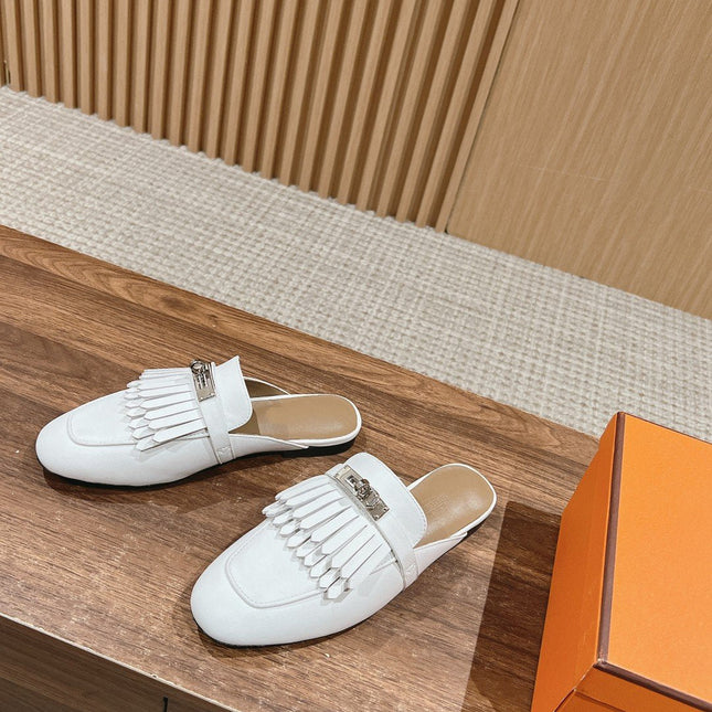 0Z Mule Fringed White