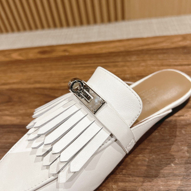 0Z Mule Fringed White