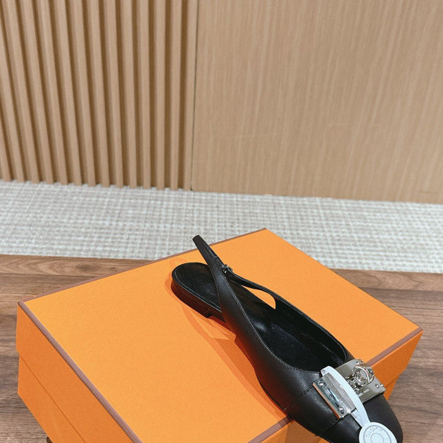 Innocente Slingback Suede Goatskin Black