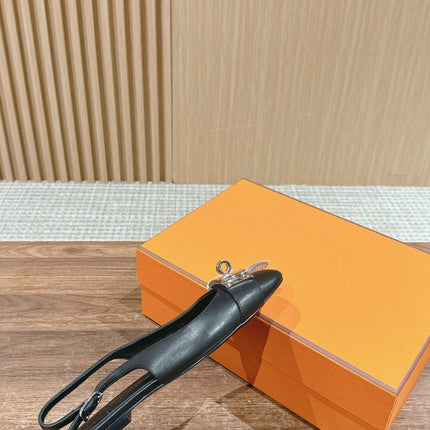 Innocente Slingback Suede Goatskin Black