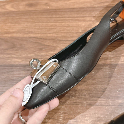 Innocente Slingback Suede Goatskin Black