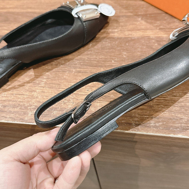 Innocente Slingback Suede Goatskin Black