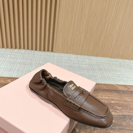 NAPPA LOAFERS IN PECAN BROWN LAMBSKIN