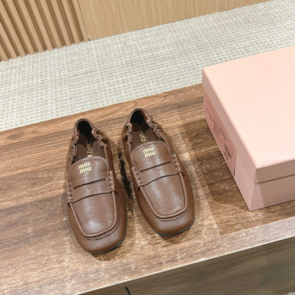NAPPA LOAFERS IN PECAN BROWN LAMBSKIN