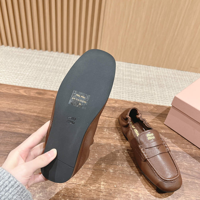 NAPPA LOAFERS IN PECAN BROWN LAMBSKIN