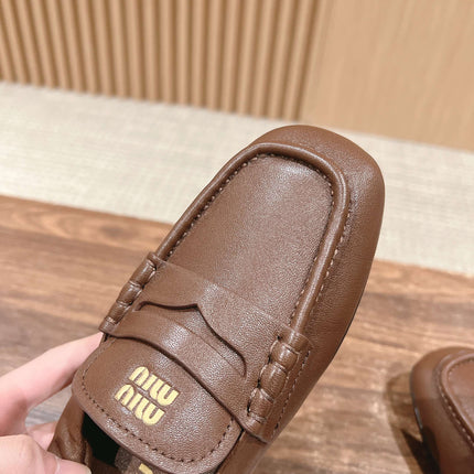 NAPPA LOAFERS IN PECAN BROWN LAMBSKIN